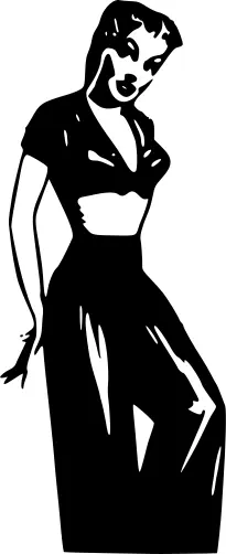 Oriental silhouette dancer