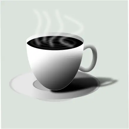 Hot black coffee