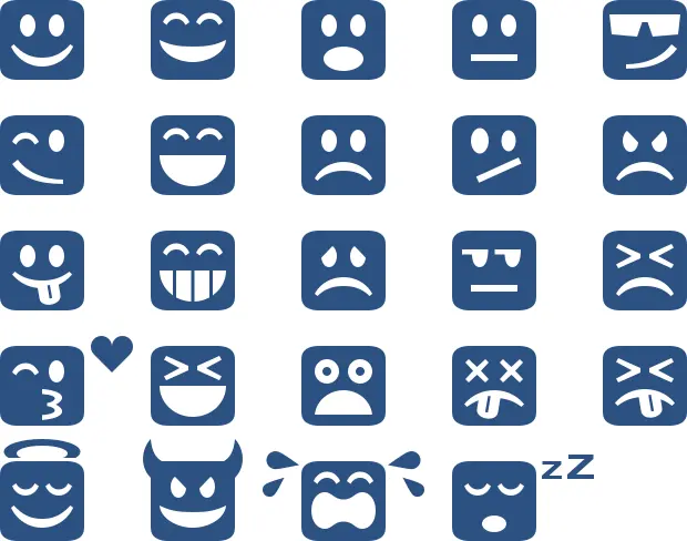 Square emoticons