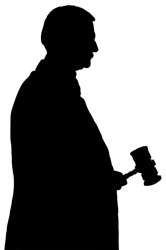 Judge with gavel