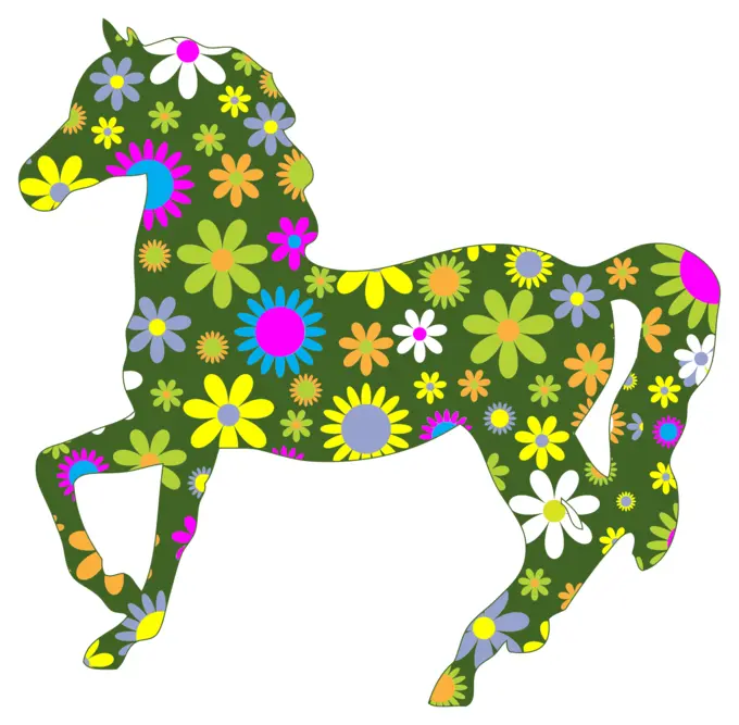 Floral horse
