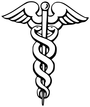 Vector image of of caduceus
