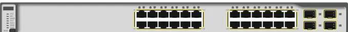 Gigabit Layer 3 Switch Vector Clip Art