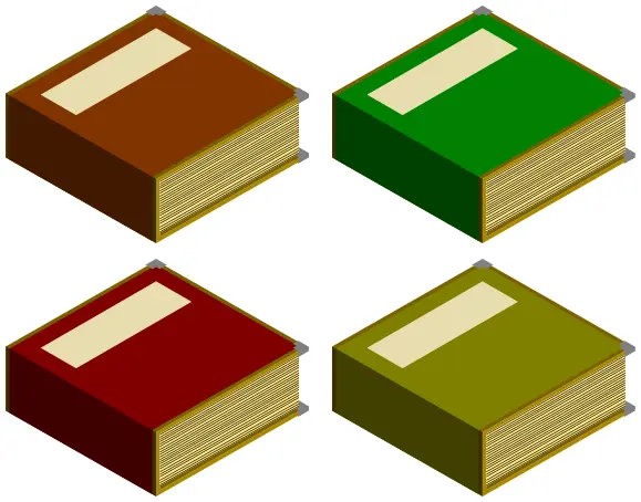 Colorful hardcover books