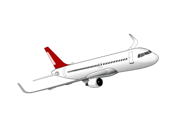 Drawing of Airbus A320 plane