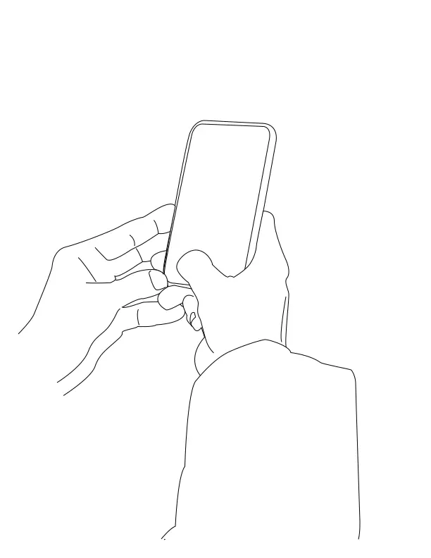 Man using smartphone