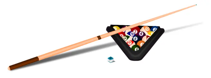 Billiard equipment vector clip art