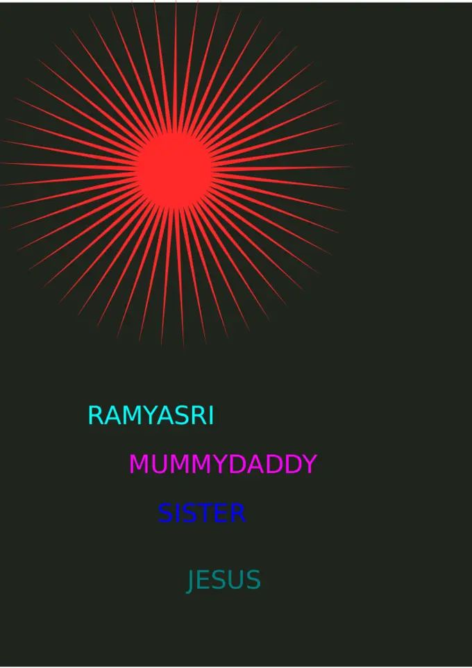 Spiky red star on black background illustration