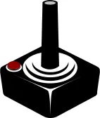 Vector image of retro wireless joystick