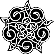 Vector graphics of five pointed celtic ornament