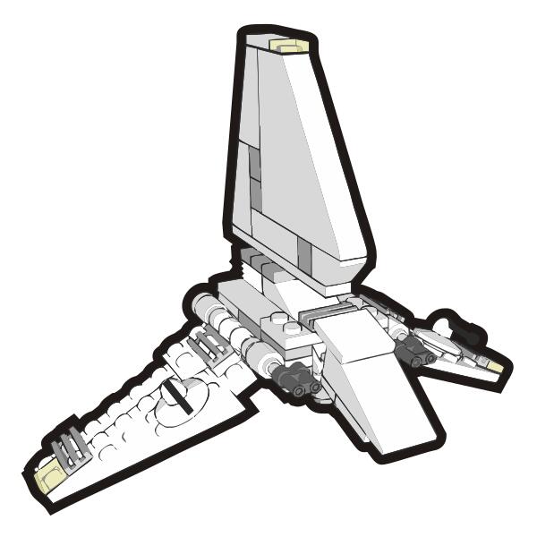 Vector image of plastic playing shuttle