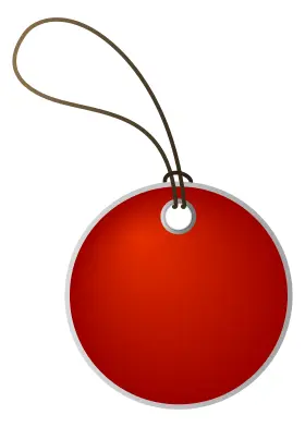 Circle tag vector image