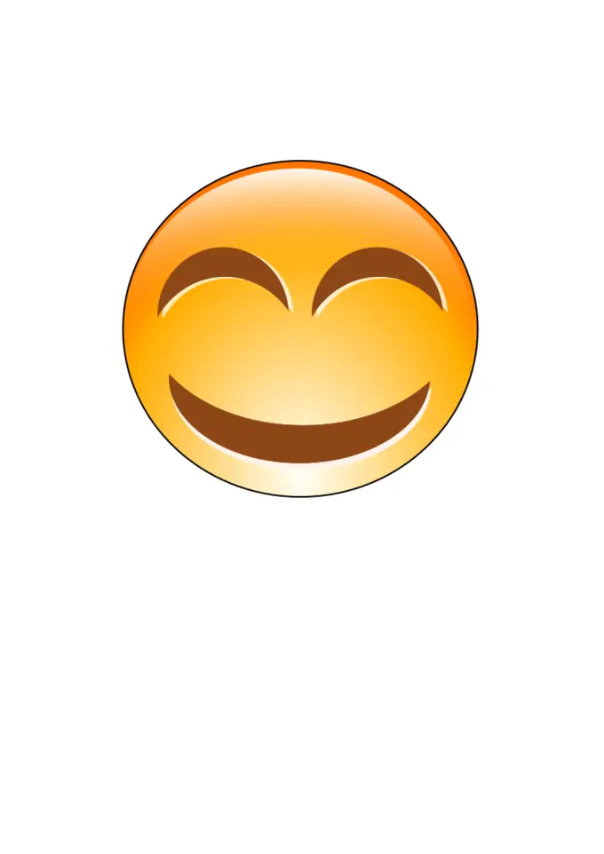 Vector clip art of orange cheeky smiley
