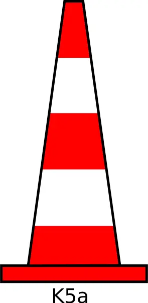 Traffic cone color vector drawing