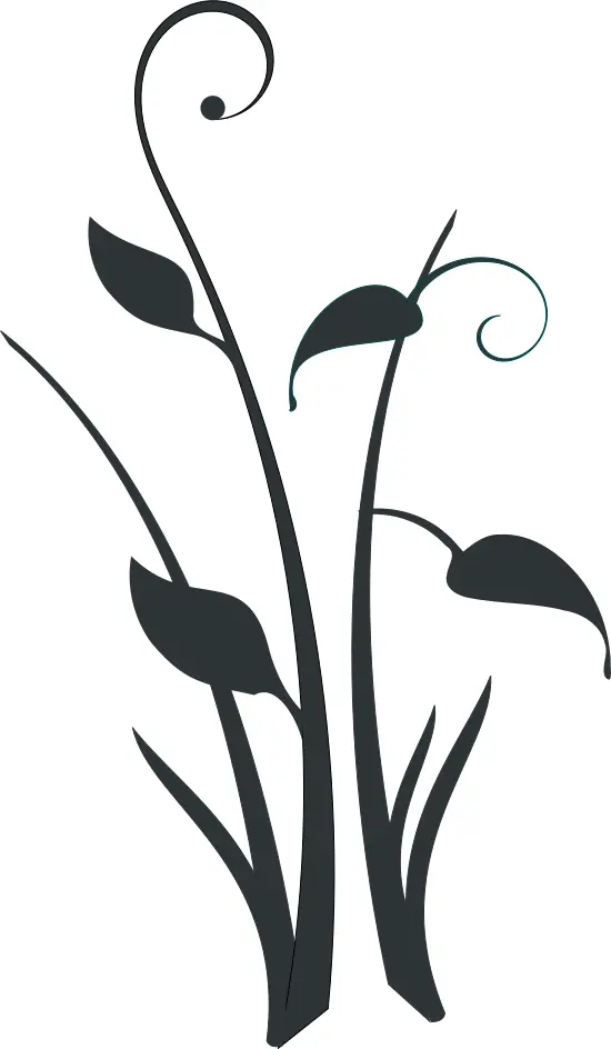 Pond flower silhouette vector clip art