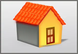 House with tiled roof vector image