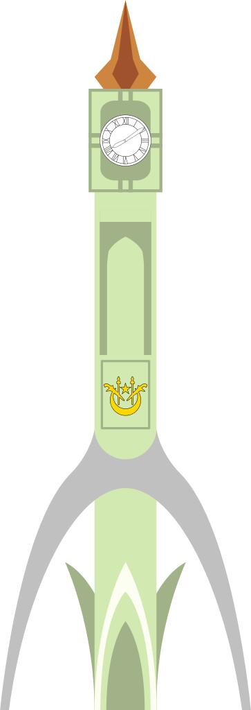 Kota Bharu Clock Tower vector illustration