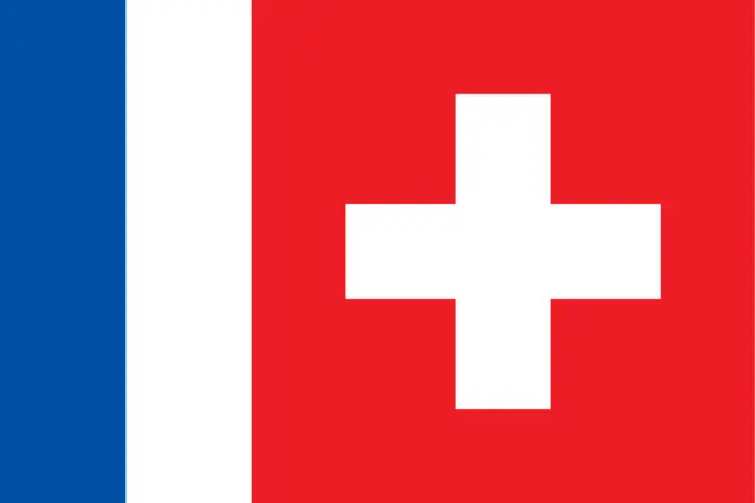 Suisse Francophone language selection symbol vector illustration