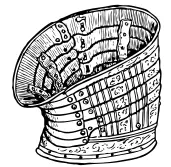 Vector illustration of horseriding armor