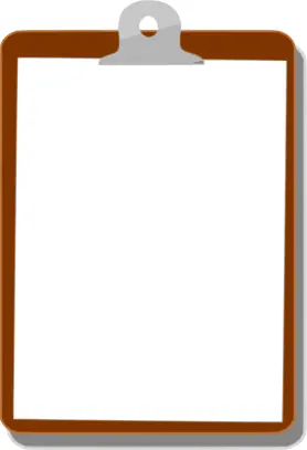 Clipboard with blacnk paper vector image