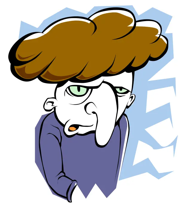 Vector graphics of man with big nose