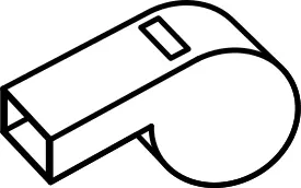 Vector clip art of whistle for coloring book