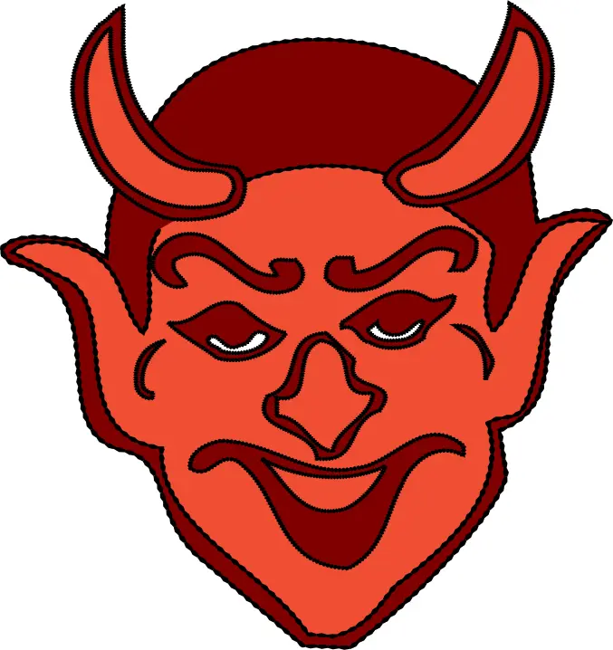 Red devil head vector clip art