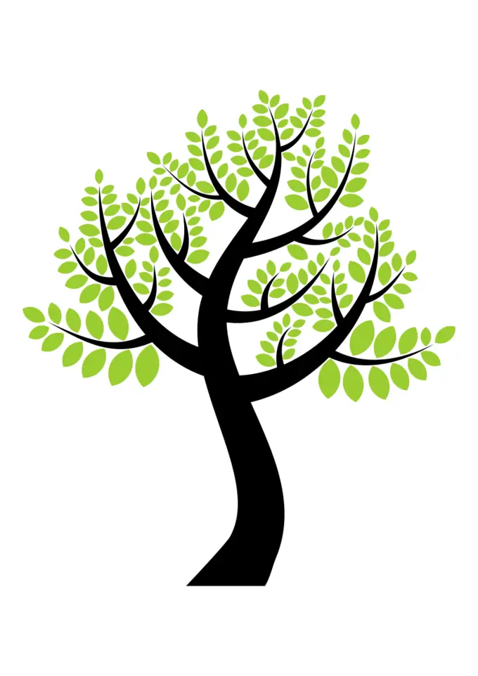 Vector image of high tree