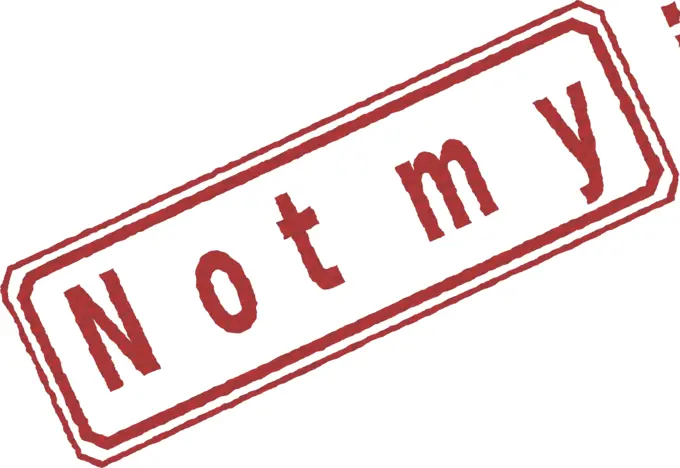 Not my job stamp imprint vector image