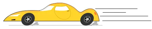 Vector clip art of cartoon yellow car