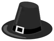 Pilgrim's hat vector drawing