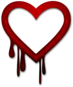 Vector image of heart bleed