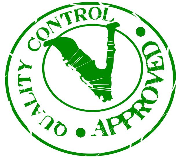 Vector image of quality control vegetarian approved stamp
