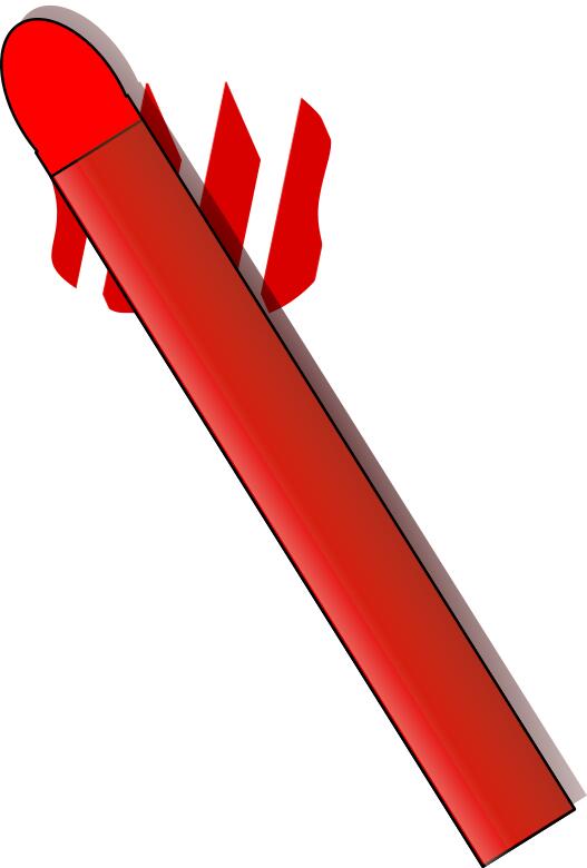 Vector graphics of red wax pastel