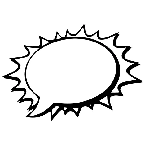 Excited speech bubble vector illustration