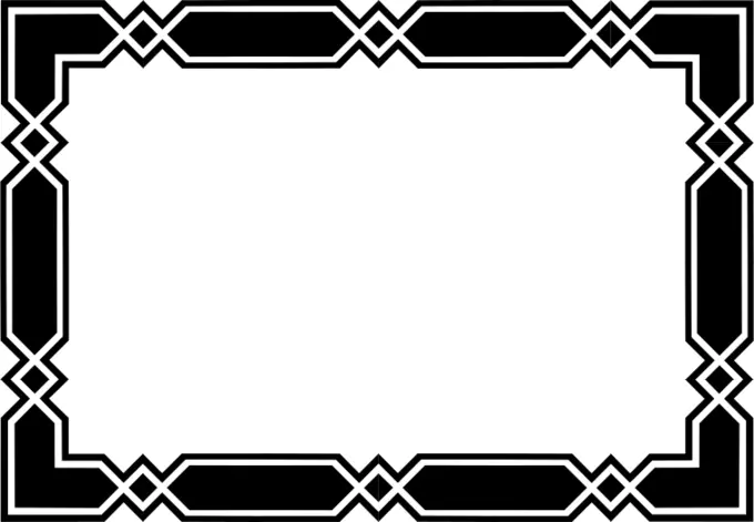 Oriental style thick frame vector image