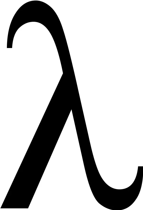 Lambda symbol vector illustration