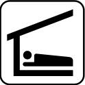 US National Park Maps pictogram for a sleeping shelter vector image
