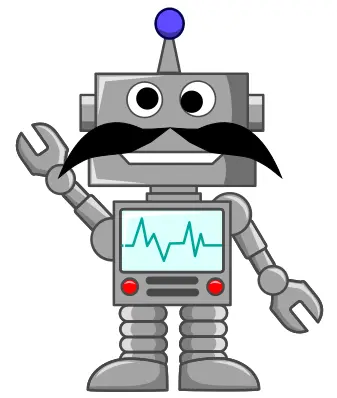 Vector drawing of mustache-bot