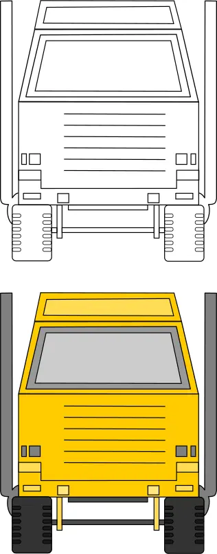Tonka toys delivery truck vector clip art