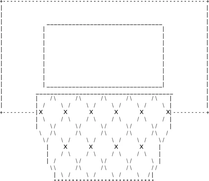 ASCII basketball hoop vector image