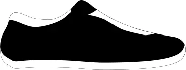 Black and white sneaker clip art