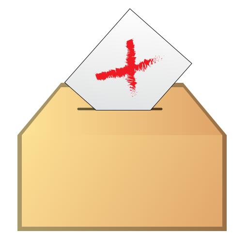 Vote no icon vector drawing