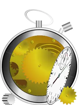 Vector illustration of broken manual stopwatch