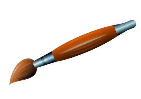 Brown paintbrush vector clip art