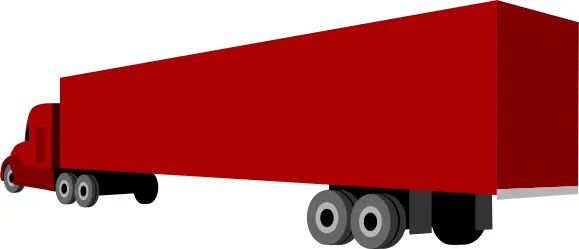 Truck and trailer vector clip art