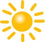 Bright sun vector drawing