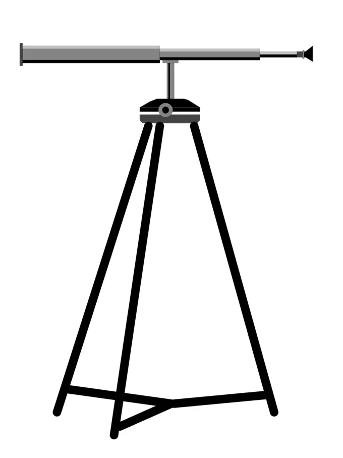 Telescope on a tripod vector image