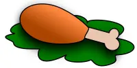 Vector image of chicken drumstick
