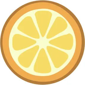Vector image of slice of orange